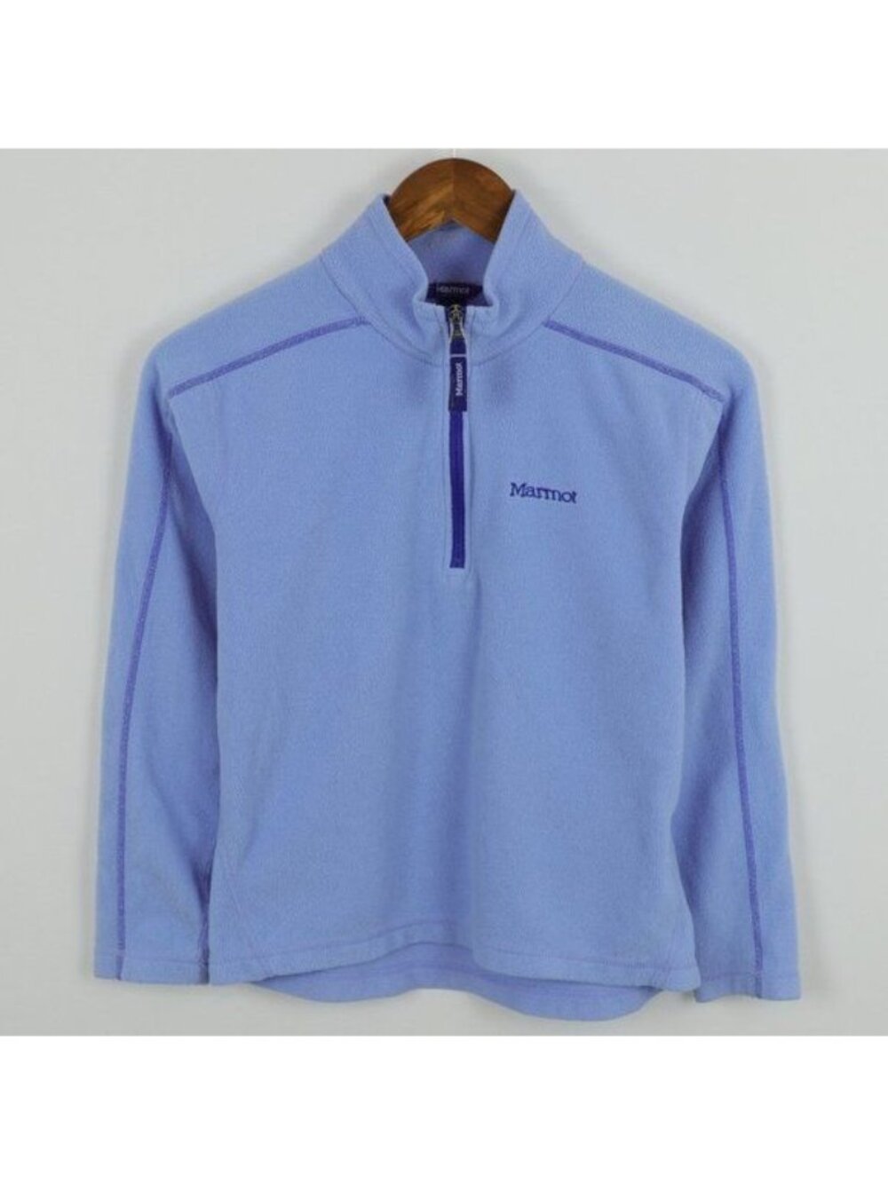 Marmot Girls Large Blue Purple 1/4 Zip Fleece Pullover Jacket